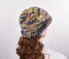 Vinter kvinnors topp hatt p￤ls rex kanin p￤ls ￶ron muffs fluffig mjuk