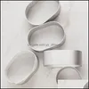 Baking Pastry Tools Bakeware Kitchen Dining Bar Home Garden Aluminum Alloy Oval Mousse Cheese Tart Ring E Dhs2C