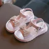 Kinderen Sandalen Meisjes Prinses Schoenen Mode Boog Kinderen Enkele Schoenen Baby Soft-Soled Antislip Lederen Sandalen Casual Sneakers G220418