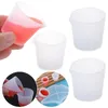 Lab Supplies 1/3PCS 30ml Soft Reusable With Scale Non-stick Silicone Measuring Cup Resin Mold Jewelry Making Tools CupLab