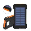 ソーラーパワーバンクアウトドアキャンプLEDライト3つの予防大容量ポリマーユニバーサル電話モバイル充電器バックアップバッテリー
