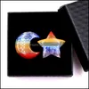 Arts And Crafts Arts Gifts Home Garden 30Mm Rainbow Chakra Stone Carving Sun Moon Star Shape Crystal Healing Meditation De Dheeb