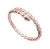 love bangle tennis gioielli firmati bracciale da donna con diamanti bel serpente argento gioielli in oro rosa piastra in rame ciondolo per matrimonio festa gi314b