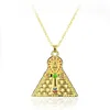 Collane con ciondolo Ankh egizio in oro Chiave della vita Collana con piramide a croce Amuleto di colore per donna Ciondolo