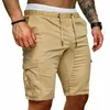 Herren Shorts Männlich Sommer Bermuda Cargo Stil Gerade Arbeit Tasche Schnüren Kurze Hosen Casual Shorts Plus Größe 220607