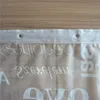 Originale 180x180 cm AMORE Trasparente Tende da doccia per il bagno Tenda da doccia impermeabile resistente alla muffa con ganci 220517