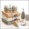 Boutique Bamboo Fiber Towels Set Home Daily Adts Face Towel Bath Thicken Absorbent Bathroom Y220226 Drop Delivery 2021 Supplies El Garden