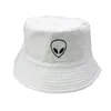 Berets Unisex Embroidered Alien Foldable Bucket Hat Beach Sun Street Headwear Fisherman Outdoor Cap Men And Woman HatBerets