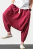 M6XL 7xl Pantaloni da lino di cotone da uomo Plus size Fashion Autunno Croce lunghe pantaloni hip hop hip hop pantaloni neri gary bianco 220812