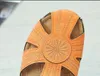 Sandaler sommarkvinnor mjuk ensam baotou kilar skor ihåliga ut non slip pu läder plattform gladiator skoessandals