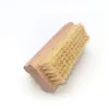 Natural Toe Finger Nail Brush Two-side Firm Nature Bamboo Bristle Scrubber Tool for Gardeners Mechanics Salon Manicure Pedicure