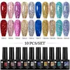 NXY Nail Gel 10 12 pièces ensemble de vernis Kit d'art noël rouge paillettes Semi Permanent tremper vernis Uv manucure 0328