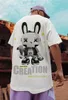 Heren T-shirts Nationaal Hip Hop Tide Brand Oversized Gedrukte korte mouwen T-shirt Herentrend losse grote summers Summermen's