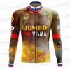 2023 велосипедный трикотаж на заказ Jumbo VIsma с длинным рукавом, летняя зима, Франция, тур, велосипедная одежда, рубашки для шоссейного велосипеда, велосипедные топы, MTB Maillot