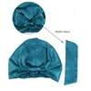 Satin Big Bowknot Hijab Turban Hat silky sleeping cap for women Headwear Cap femme musulman turbante mujer hair accessories