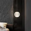 Pendant Lamps Nordic Luxury Crystal Acrylic Lights Dining Room Lamp Modern Bedroom Bedside Design Hanging Long Line Fixtures