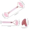 2 stks/set face spa massager nek rolroller gua sha scraper bord face lift omhoog rimpel remover face-roller-scraper set