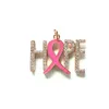 Charms 5pcs HOPE Word For Women Bracelet Necklace Letters Pendant Pink Ribbon Breast Cancer Awareness Jewelry Making Supply DIYCha9439033