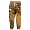 Nieuwe mode 3D-bedrukte nationale windpatroon jogger jogger jogger vrouwen mannen volledige hiphop broek broek jagen op herten 001