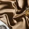Couverture de couette à la broderie patchwork vintage Chic en satin de literie en satin de luxe Silky Cotton Liber