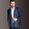 Europa moda chal bufandas hombres invierno cálido tartán bufanda negocios Sjaal Plaid algodón Wraps Bufanda Foulard Szaliki I Chusty