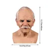 Vieil Homme Effrayant Masque Cosplay Pleine Tête Latex Masque Halloween Horreur Drôle Cosplay Partie Masque Vieil Homme Tête Casque Réel Masques 220812