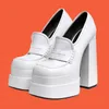 Moda Çift Katmanlı Platformu Yüksek Topuklu Kadınlar Için Pompalar İlkbahar Yaz Tasarımcısı Lüks Kalın Loafer'lar Parti Ayakkabı Rahat Bayanlar 220328