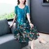 Abiti casual 2022 Summer Elegante abito in chiffon sciolto lungo la stampa retrò boho e comoda