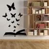 Wall Stickers Decoration Open Magical Butterfly Room Decorative Art Book Poster Library Decal Beauty Removeable Ornament LY312