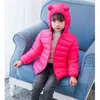 Schattige babymeisjes winterkleding kinderen licht naar beneden jassen met oor hoodie veermeisje peuter kinderkleding voor jongensjas j220718