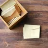 Confezione regalo 50/100PCS Classic Kraft Vuoto Nero Bianco Mini Buste per finestre di carta Busta per invito a nozze BustaGift