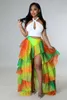 Faldas Felyn 2022 Diseño de moda de calidad Falda estampada en cascles Ruffles Summer Beach Maxi