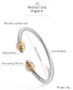 Bracelet DY Créateur de luxe Twisted Perle Tête Femmes Fashion Twist Twist Bracelets Bijoux Bijoux Platinum Plated Wedding Cadeaux 5mm