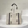 En kaliteli lüks tasarımcı kadın çanta odunsu tote alışveriş çantası çanta yüksek tuval hobo moda keten büyük plaj çantaları seyahat crossbody case