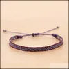 Link Chain Bohemian Handmade Woven Rope Bracelet Ethnic Adjustable Charms Bracelets For Women Girl Cuff Jewelry Drop Delivery 2021 Lu Dh631