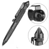 Tactical Pen Multifunction Self Defense Aluminum Alloy Emergency Glass Breaker Pen Outdoor traveling hiking camping portable EDC Security Survival Tool