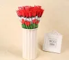 Fiore di simulazione Rose rosse singole Orso di cartone animato con un adesivo a forma di cuore Regalo di San Valentino Regalo per la festa della mamma Matrimonio DH5332