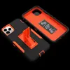 Kickstand chockproof fodral för iPhone 15 14 13 Pro Max 12 11 XR XS X 8 7 6 Plus Hård plast Sjuk TPU -biltelefonhållare Stand Magnet Sug Hybrid Layer Dual Color Hit Covers