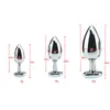 Stainless Steel Anal Plugs Anal Sex Toys for Women & Men Rose Shape Jewelled Butt Plug