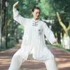 Abbigliamento etnico Costume tradizionale cinese Taiji Wushu Taichi a maniche lunghe Uomo Kungfu Uniform Suit Uniformi Tai Chi Esercizio 31399