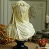 Zanaat Araçları Veiled Lady Mum Silikon Kalıp Kadın Gelin Antik Büstü Heykeli Heykel Kadın Vücut Ev Dekor Alçı Kalıp