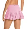 Lu Yoga Tennis jupe course sport Golf jupe mi-taille jupe plissée taille arrière poche fermeture éclair tissu de gymnastique jlleGa265u