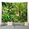 Tropical Jungle Plants Tapestry Forest Palm Tree Monstera Nature Flowers Animal Print Home Living Room Garden Decor Wall Hanging J220804