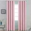 Curtain & Drapes Pink Beige Blackout Curtains For Bedroom Grommet Thermal Insulated Room Black Living Home DecorCurtain