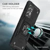 Rugged Hybrid Armor Phone Cases For Samsung Galaxy A51 A71 A01 A11 A21 A31 A41 A21S 5G A10 M10 A10E A20 A10S A20 Shockproof Ring Cover With Kickstand