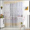 Sheer Curtains Window Treatments Home Textiles Garden Butterfly Tle Voile Door Room Balcony Panel Curtain Drop Delivery 2021 Sgmcn