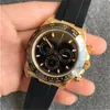 DJ Factory męski zegarek wodoodporny chronograf stoper 40mm 116520 116500LN ceramiczna ramka szkiełka zegarka gumowe mechaniczne zegarki automatyczne