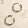 Hoop & Huggie Earrings 25mm 45mm Solid Gold And Silver Color Eternity Earings Stainless Steel Circle For Women JewelryHoop Kirs22