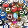 Glass Loose Beads Jewelry Brand New Mix Styles 925 Stering Cord Big Hole Fit European Pandora Diy Bracelet Charms 50Pcs Per Lot Drop Deliver