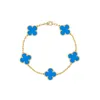 Luxury fashion 18K gold Shamrock earrings famous brand Shamrock bracelet dign jewelry